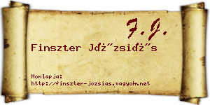 Finszter Józsiás névjegykártya